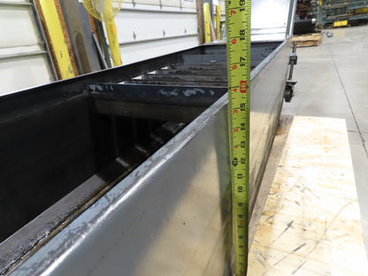 Enomoto Hinge Belt CNC Chip Conveyor 15"x 88" Infeed 46" Discharge 220V 3PH