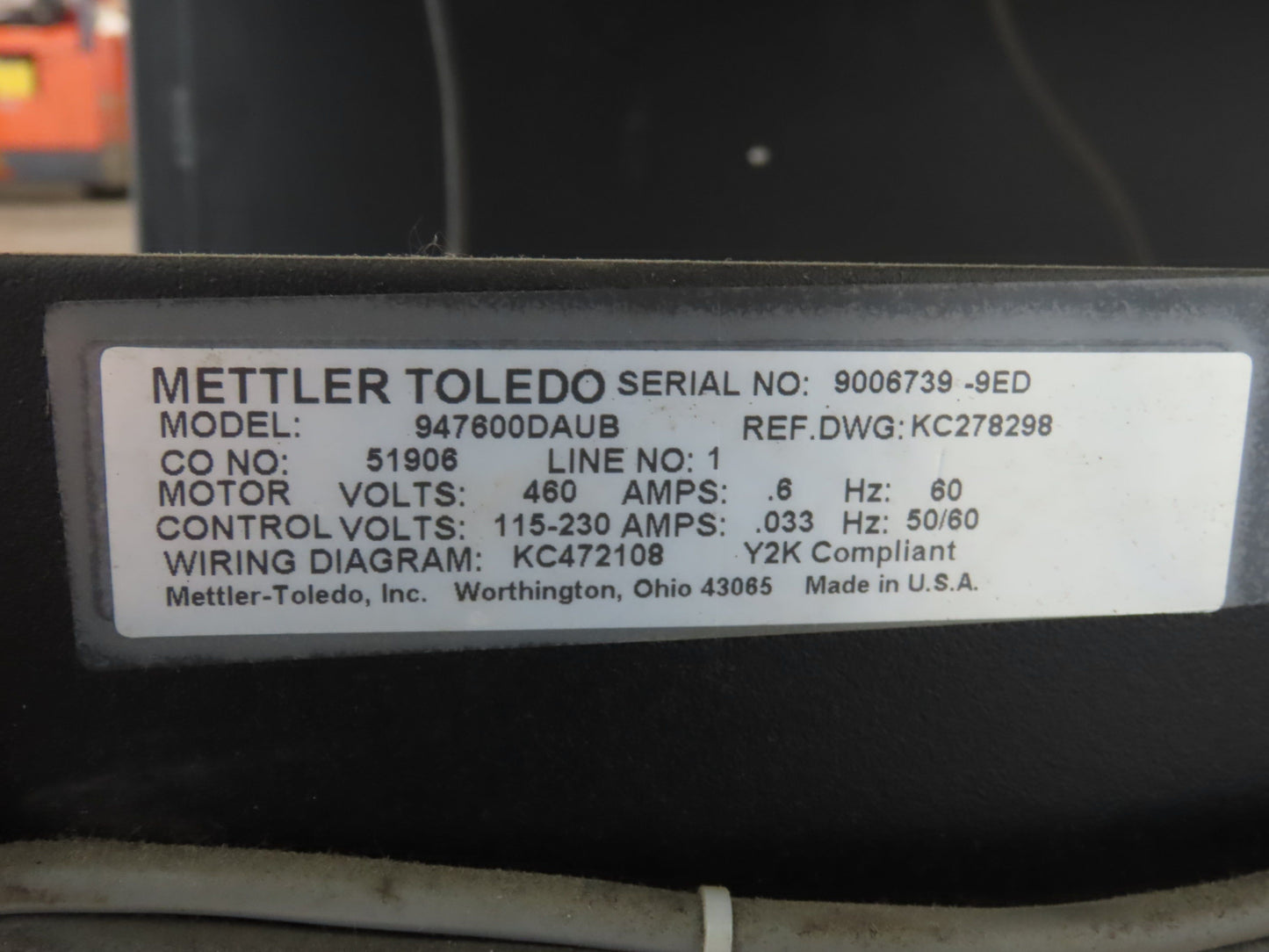 Mettler Toledo 9476 Checkweigher Hi-Speed Weigh Scale Conveyor 24"x 36"