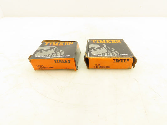 Timken 14525 Tapered Roller Bearing Non-Flanged Cup Race 2-11/16" OD Lot of 2