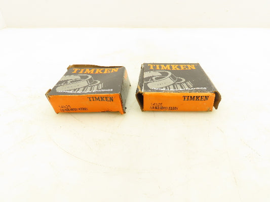 Timken 14525 Tapered Roller Bearing Non-Flanged Cup Race 2-11/16" OD Lot of 2