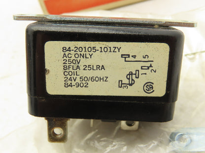 Stancor 84-20105-101ZY Contact Relay 8A 250V NO 24VAC Coil 84-902 Lot of 2