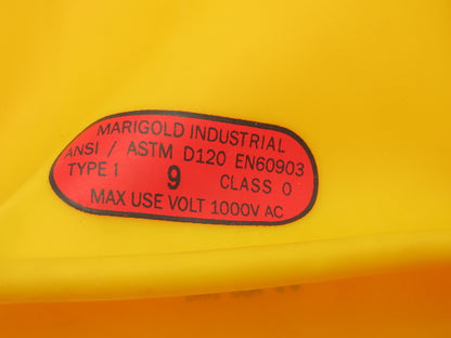 Marigold 51204 Rubber Insulating Lineman Gloves 11" Type 1 Size 9  Class 0 D120