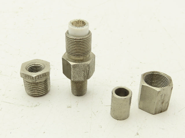 Pyromation 6109TSL-4C Re-Adjustable Compression Fitting 1/4" NPT For 3/8" Rod