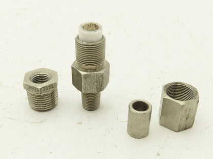 Pyromation 6109TSL-4C Re-Adjustable Compression Fitting 1/4" NPT For 3/8" Rod