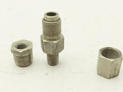 Pyromation 6109TSL-4C Re-Adjustable Compression Fitting 1/4" NPT For 3/8" Rod