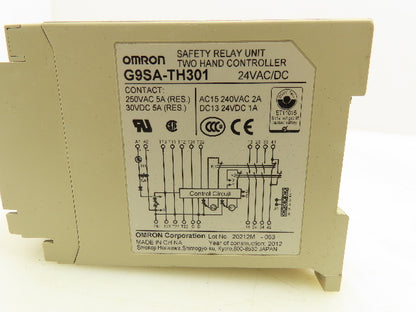 Omron STI G9SA-TH301 Dual Channel Safety Relay Unit 24VAC/DC 250V