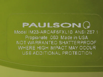 Paulson IM23-ARCAF6FXL10 Arc Shield Green Polycarbonate Face Shield Chin Cup