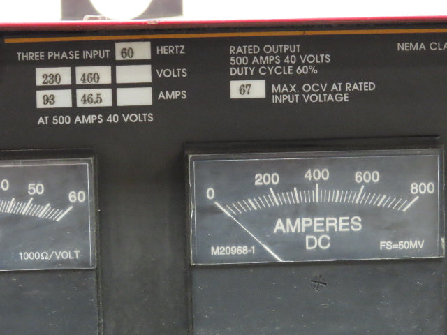 Lincoln 11344 IDEALARC R3R 500 Amp DC Arc Stick Welder 230/460 3 PH Leads Tested