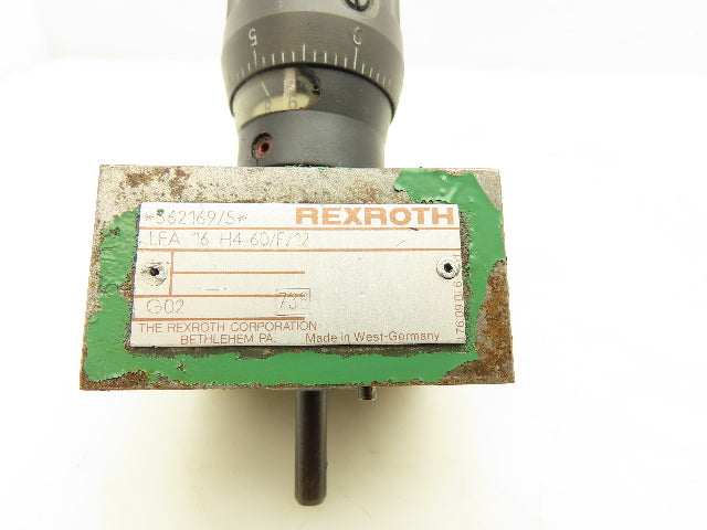 Rexroth LFA 16 H4-60/F/12  2-Way Cartridge Valve Logic Control Cover