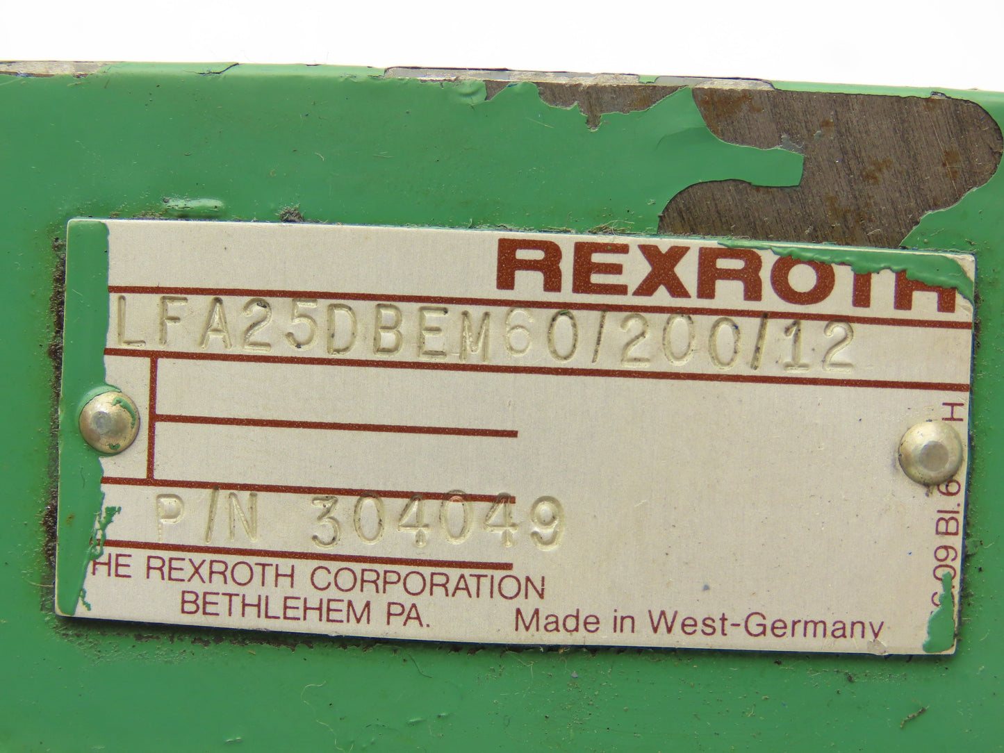 Rexroth LFA 25 DBEM60/200/12  2-Way Cartridge Valve Logic Control Cover