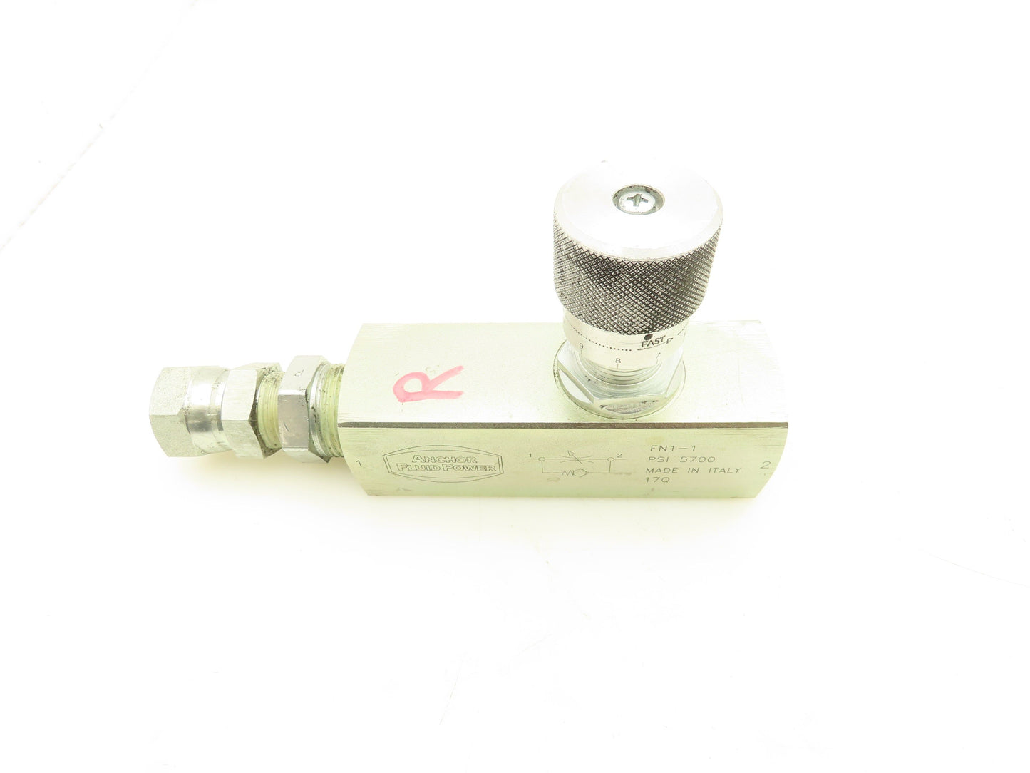 Anchor Fluid Power FN1-1 Carbon Steel Flow Control Valve 1" NPT 5700 PSI 40 GPM