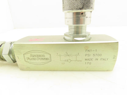 Anchor Fluid Power FN1-1 Carbon Steel Flow Control Valve 1" NPT 5700 PSI 40 GPM