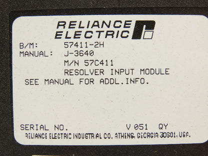 Reliance Electric 57411-2H Resolver Input Module