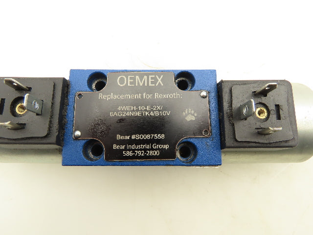 Rexroth 4WEH-10-E-2X/6AG24N9ETK4/B10V Directional Control Solenoid Valve 24VDC