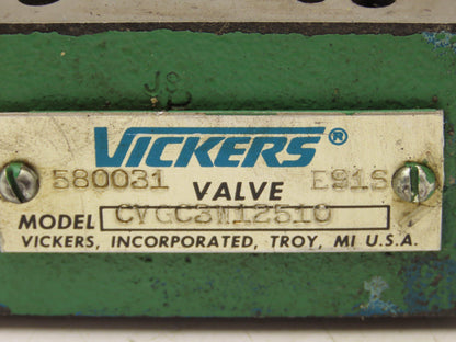 Vickers CVGC-3-W-125-10 Relief Valve Sandwich Module