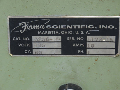 Forma Scientific 3236DU Forma-Vac Vacuum Oven 115V 10A 0.8 Cu-Ft
