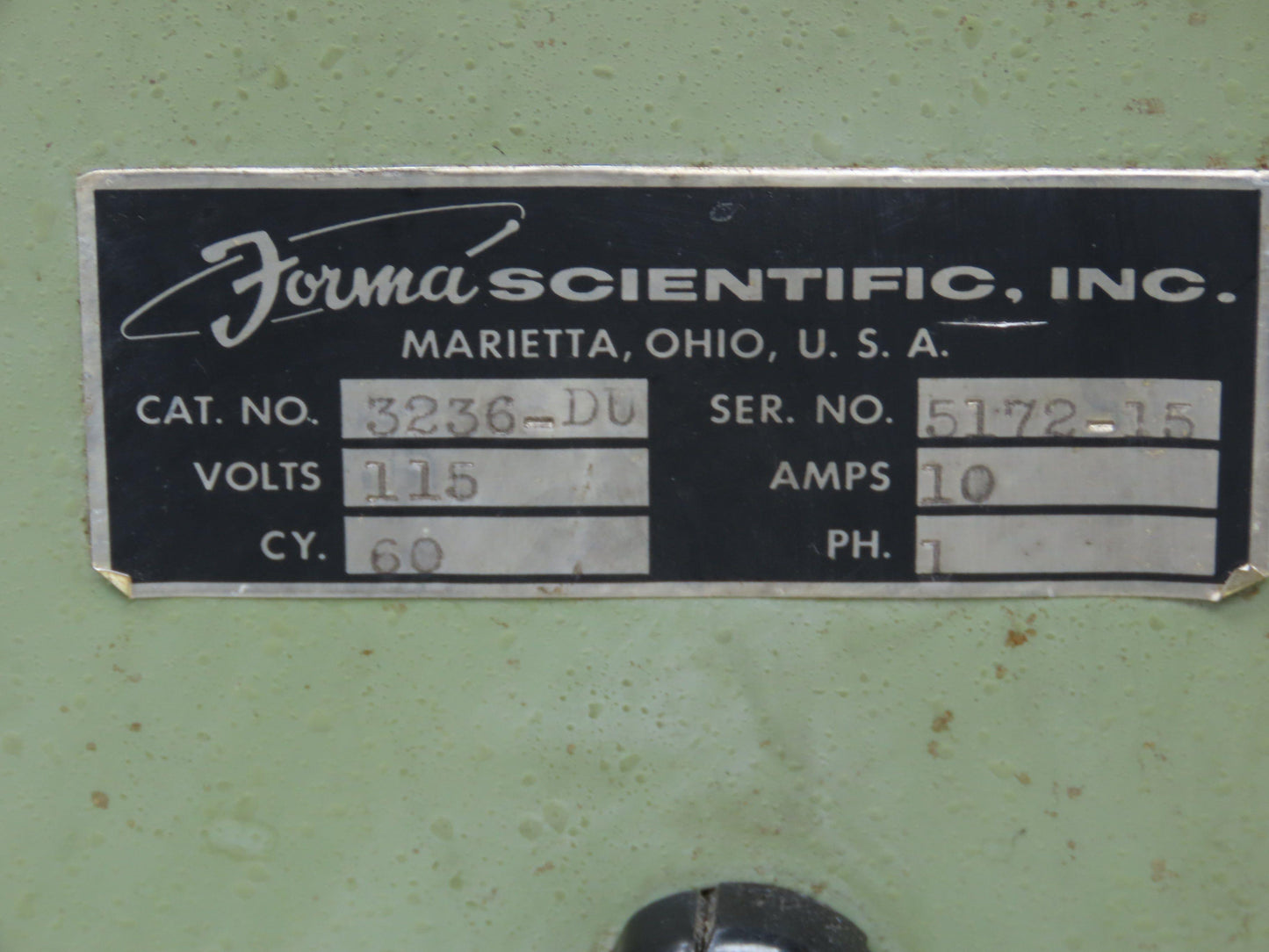 Forma Scientific 3236DU Forma-Vac Vacuum Oven 115V 10A 0.8 Cu-Ft