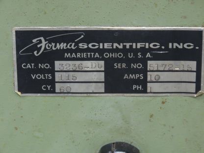 Forma Scientific 3236DU Forma-Vac Vacuum Oven 115V 10A 0.8 Cu-Ft