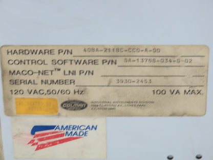 Barber Coleman 40BA-211BC-CC0-A-00 PLC Chassis 12-Slot Card Rack Motherboard