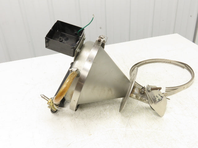 Vacuum Auto Loader Receiver Material Hopper 12" Dust Collector Top Bottom SS