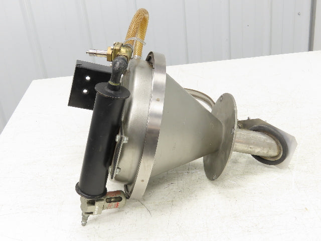 Vacuum Auto Loader Receiver Material Hopper 12" Dust Collector Top Bottom SS