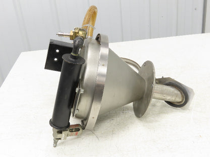 Vacuum Auto Loader Receiver Material Hopper 12" Dust Collector Top Bottom SS