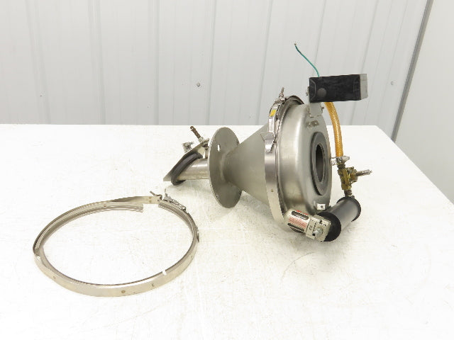 Vacuum Auto Loader Receiver Material Hopper 12" Dust Collector Top Bottom SS