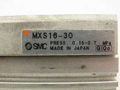 SMC MXS16-30 Pneumatic Linear Slide Table Guided Cylinder 6mm Bore 30mm Stroke