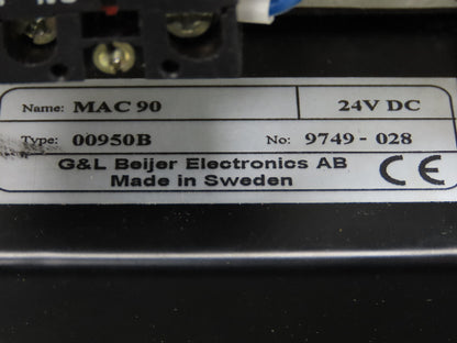 G&L Beijer MAC-90 Type 00950B Operator Interface 24VDC 12x15" Enclosure