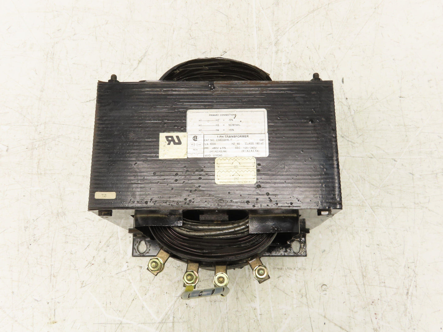 Rex CS6000HK/T Control Transformer 6kva 6000va 1Ph HV 480V LV 120/240V