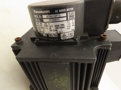 Panasonic MDMA102P1G AC Servo Motor 1kw 2000 RPM 200V 3PH