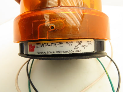Federal Signal 121S Vitalite Amber 120v Rotating Reflector 1/2" NPT Mounting