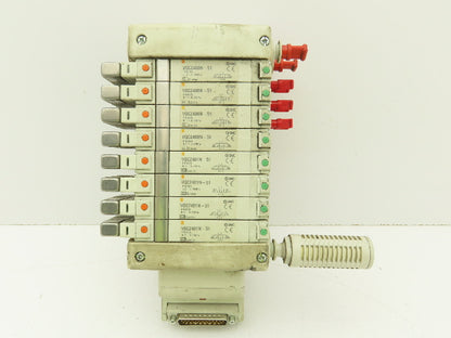 SMC VV5QC21-08C6FD0-DN 8-Station D-Sub Manifold 5/3 Solenoid Valves VQC2400N-51