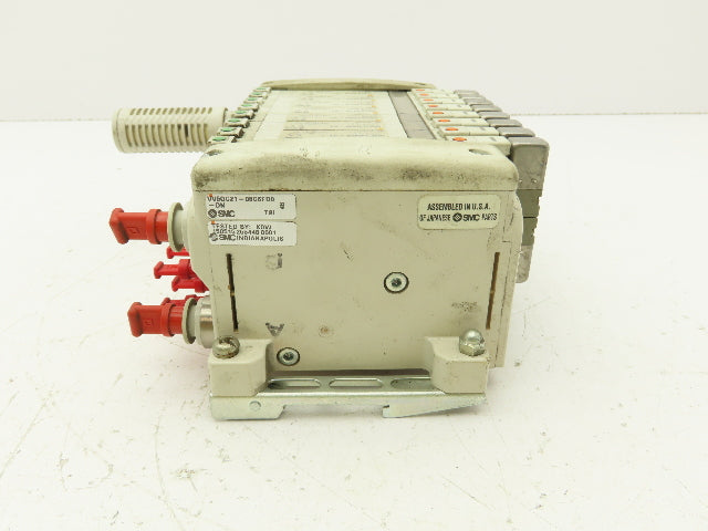 SMC VV5QC21-08C6FD0-DN 8-Station D-Sub Manifold 5/3 Solenoid Valves VQC2400N-51