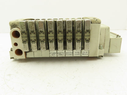 SMC VV5QC21-08C6FD0-DN 8-Station D-Sub Manifold 5/3 Solenoid Valves VQC2400N-51