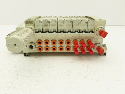 SMC VV5QC21-08C6FD0-DN 8-Station D-Sub Manifold 5/3 Solenoid Valves VQC2400N-51