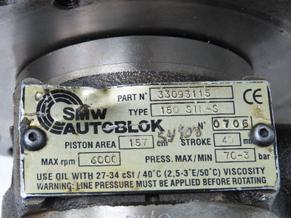 SMW Autoblok 33093115 Doosan CNC Power Hydraulic Lathe Chuck Actuator 40mm