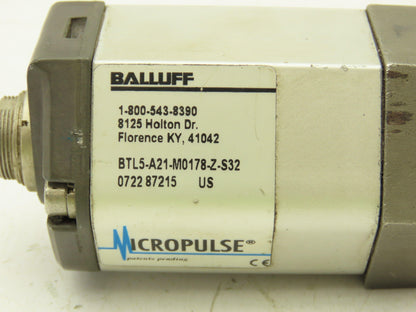 Balluff BTL5-A21-M0178-Z-S32 Micropulse Linear Transducer Sensor 178mm Stroke