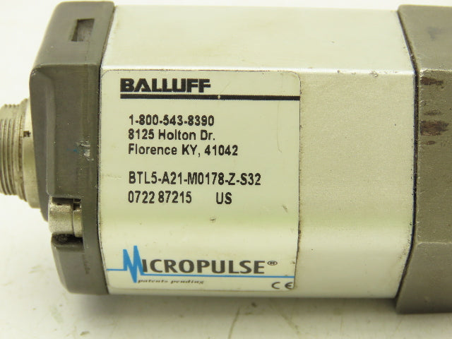 Balluff BTL5-A21-M0178-Z-S32 Micropulse Linear Transducer Sensor 178mm Stroke