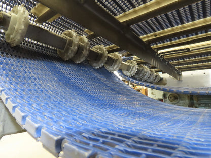 46"x 10' MatTop Intralox Plastic Chain Conveyor 20" Side x Side Belt 19FPM 18"H