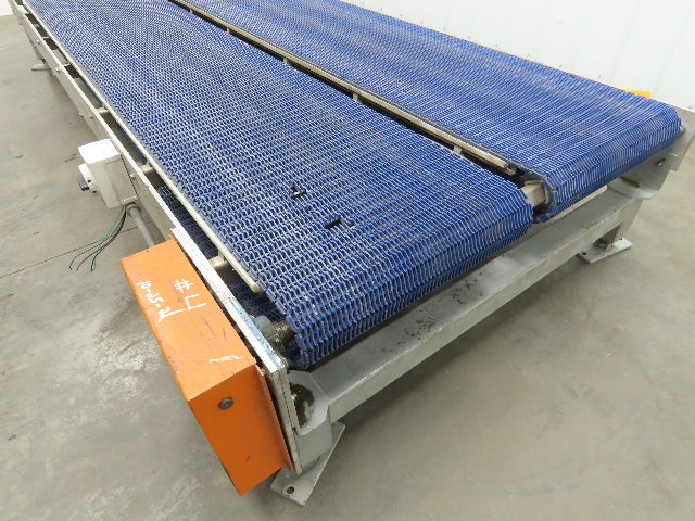 46"x 10' MatTop Intralox Plastic Chain Conveyor 20" Side x Side Belt 19FPM 18"H