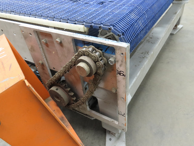 46"x 10' MatTop Intralox Plastic Chain Conveyor 20" Side x Side Belt 19FPM 18"H