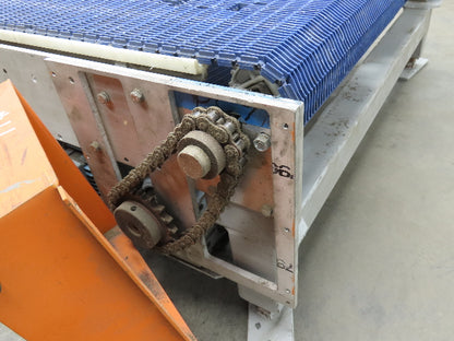 46"x 10' MatTop Intralox Plastic Chain Conveyor 20" Side x Side Belt 19FPM 18"H