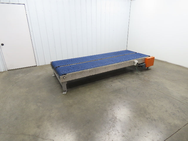 46"x 10' MatTop Intralox Plastic Chain Conveyor 20" Side x Side Belt 19FPM 18"H