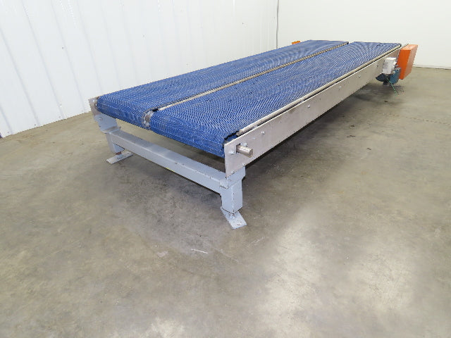 46"x 10' MatTop Intralox Plastic Chain Conveyor 20" Side x Side Belt 19FPM 18"H