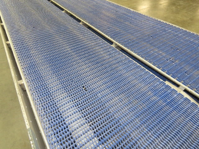 46"x 10' MatTop Intralox Plastic Chain Conveyor 20" Side x Side Belt 19FPM 18"H