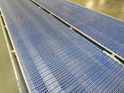 46"x 10' MatTop Intralox Plastic Chain Conveyor 20" Side x Side Belt 19FPM 18"H