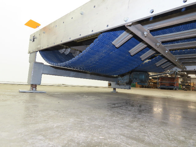 46"x 10' MatTop Intralox Plastic Chain Conveyor 20" Side x Side Belt 19FPM 18"H