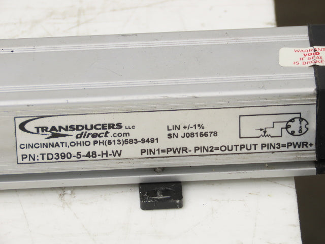 Transducers Direct TD390-5-48-H-W Linear Position Transducer 48" Stroke