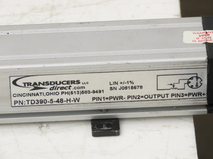 Transducers Direct TD390-5-48-H-W Linear Position Transducer 48" Stroke